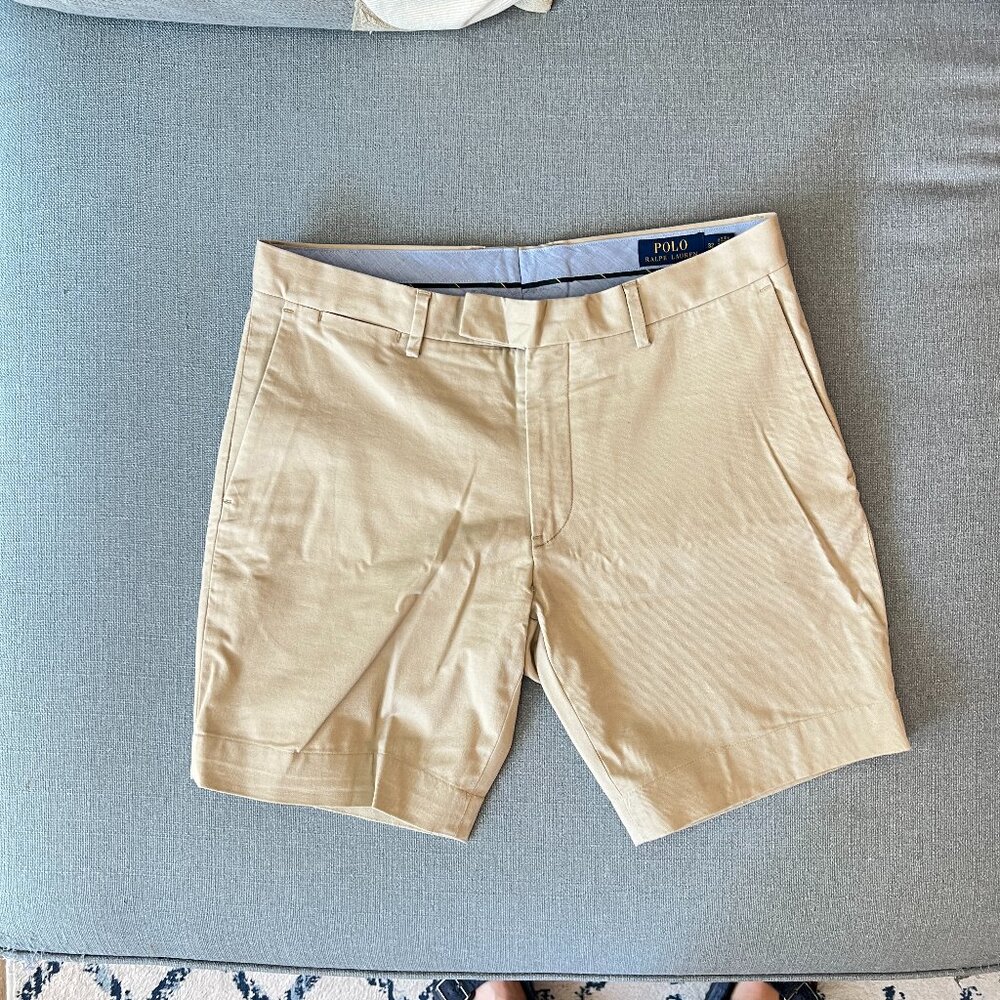 Polo Ralph Lauren Stretch Slim Fit Shorts - 32, Tan
